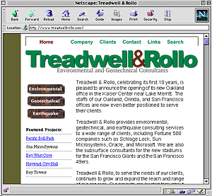 My first project as a professional web developer.